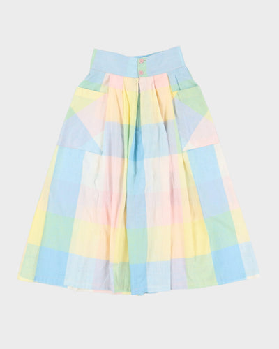00s Pastel With Pockets Midi Skirt - XS